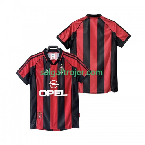 AC Milan 1999 Fodboldtrøjer Retro Hjemmebanesæt 1998 Kort ærmer AC Milan 1999 Fodboldtrøjer Retro Hjemmebanesæt 1998 Kort ærmer